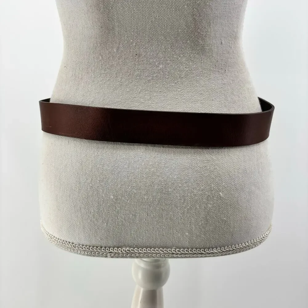 H&M Brown Size Small Leather Belt Unisex Women Men Casual Minimalist